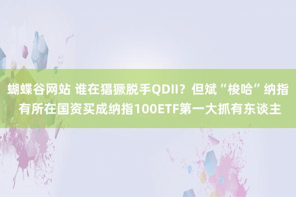 蝴蝶谷网站 谁在猖獗脱手QDII？但斌“梭哈”纳指 有所在国资买成纳指100ETF第一大抓有东谈主