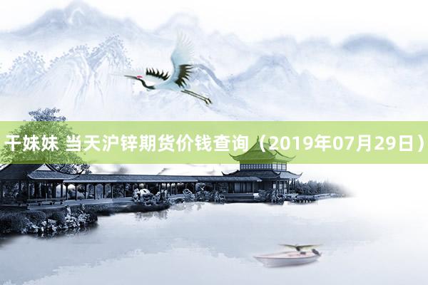 干妹妹 当天沪锌期货价钱查询（2019年07月29日）