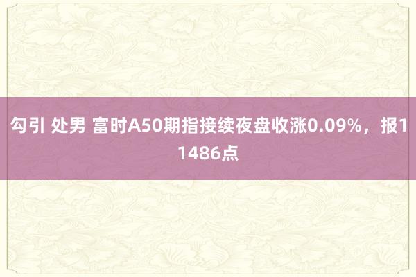 勾引 处男 富时A50期指接续夜盘收涨0.09%，报11486点