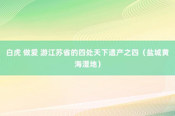 白虎 做爱 游江苏省的四处天下遗产之四（盐城黄海湿地）