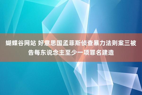 蝴蝶谷网站 好意思国孟菲斯侦查暴力法则案三被告每东说念主至少一项罪名建造