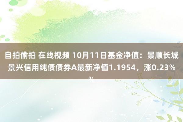 自拍偷拍 在线视频 10月11日基金净值：景顺长城景兴信用纯债债券A最新净值1.1954，涨0.23%