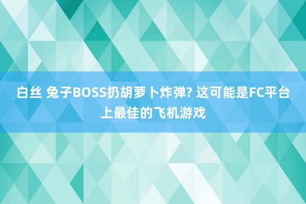 白丝 兔子BOSS扔胡萝卜炸弹? 这可能是FC平台上最佳的飞机游戏