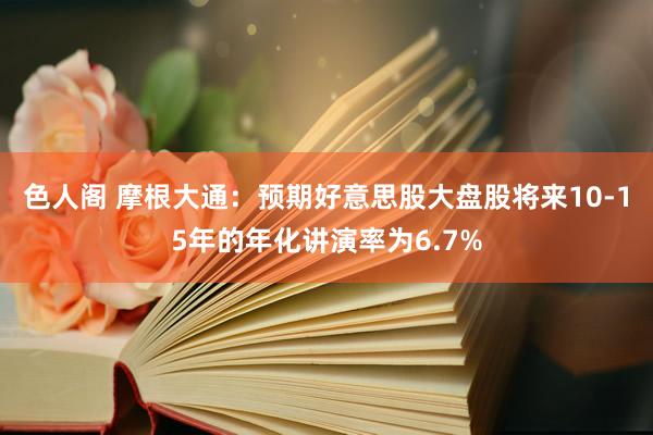 色人阁 摩根大通：预期好意思股大盘股将来10-15年的年化讲演率为6.7%