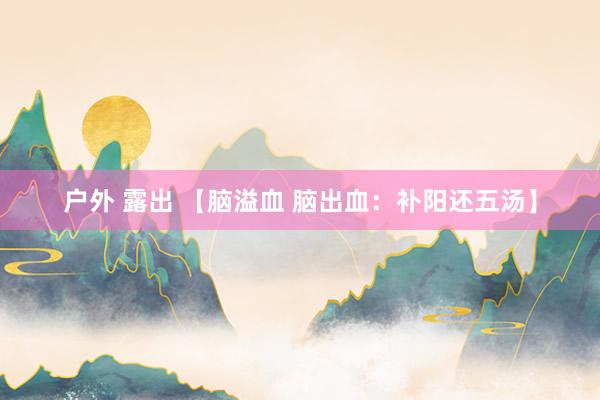 户外 露出 【脑溢血 脑出血：补阳还五汤】