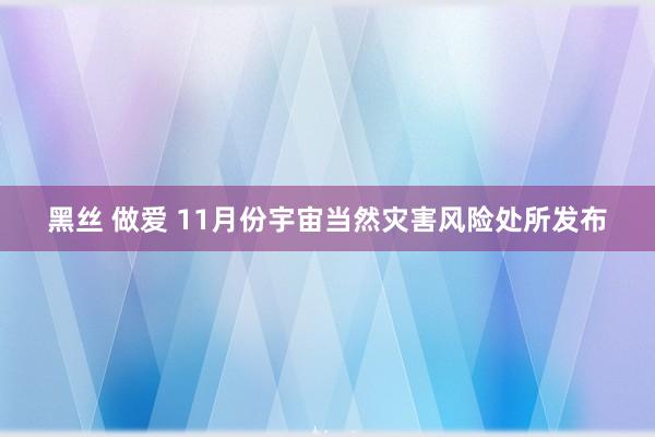 黑丝 做爱 11月份宇宙当然灾害风险处所发布