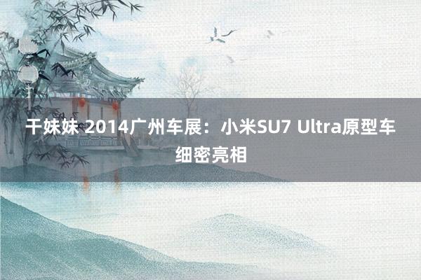 干妹妹 2014广州车展：小米SU7 Ultra原型车细密亮相