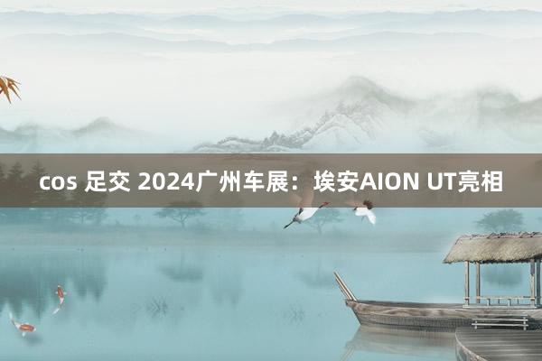 cos 足交 2024广州车展：埃安AION UT亮相