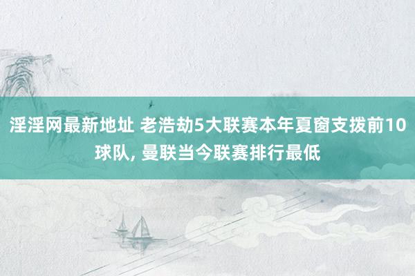 淫淫网最新地址 老浩劫5大联赛本年夏窗支拨前10球队， 曼联当今联赛排行最低