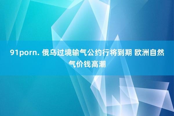 91porn. 俄乌过境输气公约行将到期 欧洲自然气价钱高潮