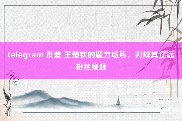 telegram 反差 王楚钦的魔力场所，判辨其辽远粉丝泉源