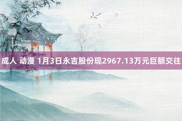 成人 动漫 1月3日永吉股份现2967.13万元巨额交往