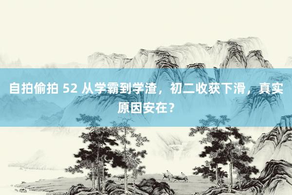 自拍偷拍 52 从学霸到学渣，初二收获下滑，真实原因安在？